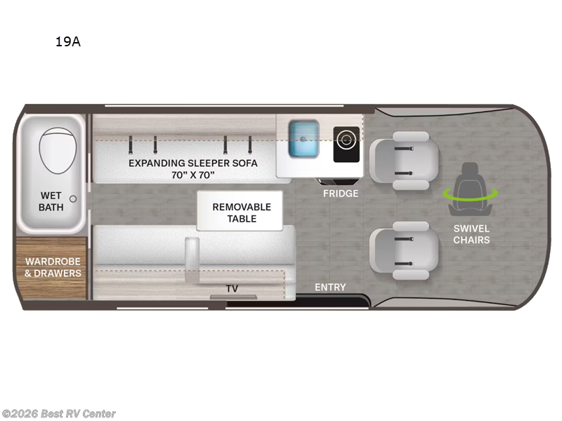 2026 Thor Motor Coach Tranquility 19A - New Class B For Sale by Best RV Center in Turlock, California