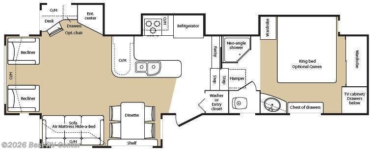 2008 Keystone Big Sky 10th Anniversary Edition 340RLQ - Used Fifth Wheel For Sale by Best RV Center in Turlock, California features Slideout