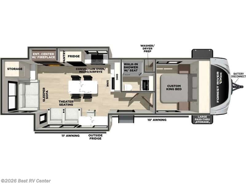 2026 Forest River Vibe 2800RL - New Travel Trailer For Sale by Best RV Center in Turlock, California features Slideout