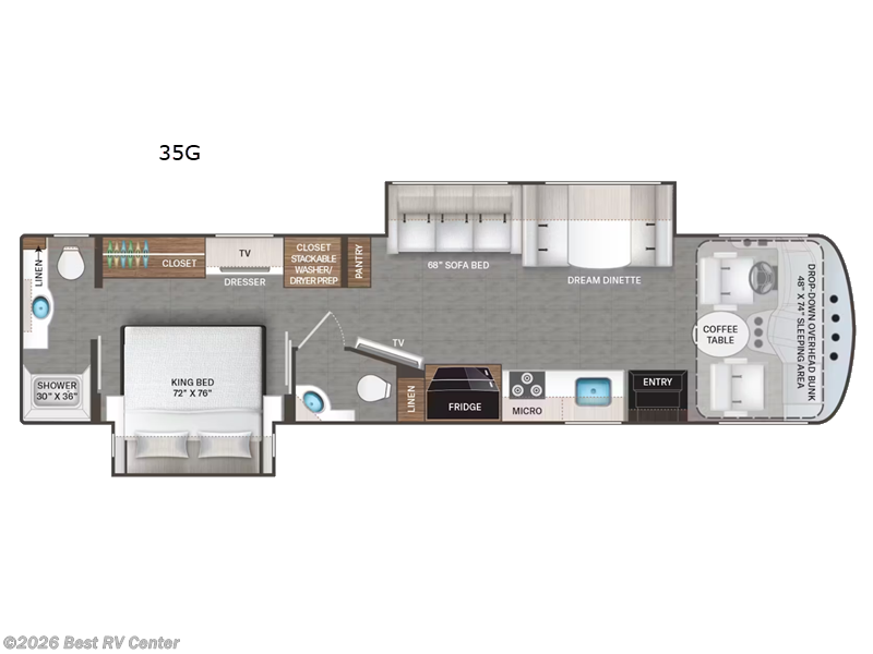 2026 Thor Motor Coach Windsport 35G - New Class A For Sale by Best RV Center in Turlock, California features Slideout