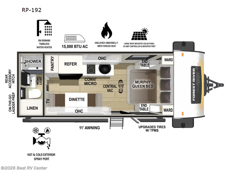2026 Forest River R Pod RP-192 - New Travel Trailer For Sale by Best RV Center in Turlock, California