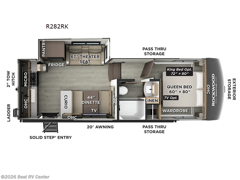 2026 Forest River Rockwood Signature R282RK - New Fifth Wheel For Sale by Best RV Center in Turlock, California features Slideout