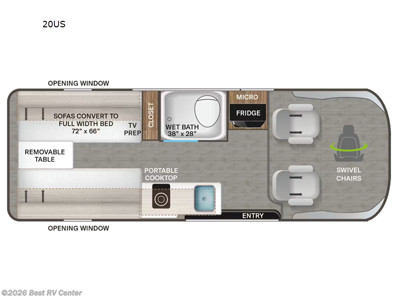2026 Thor Motor Coach Tellaro Sport 20US - New Class B For Sale by Best RV Center in Turlock, California