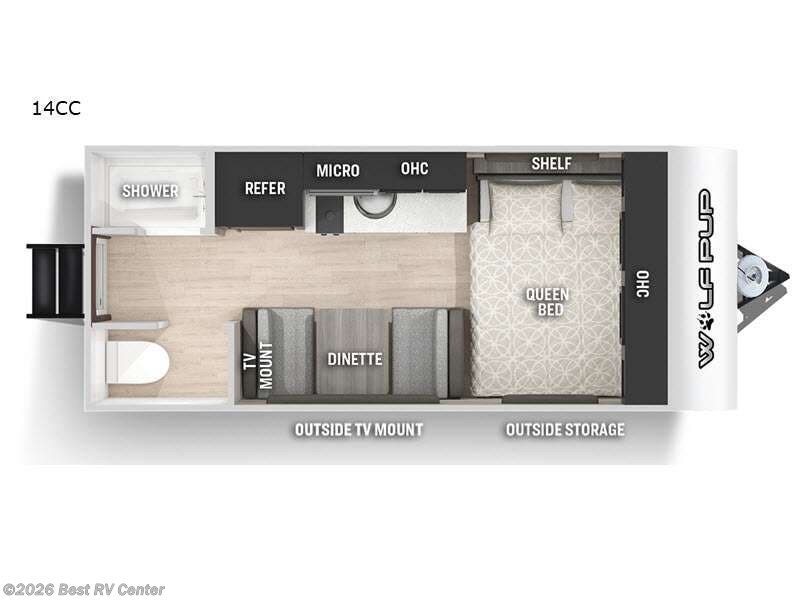 2021 Forest River Cherokee Wolf Pup 14CC - Used Travel Trailer For Sale by Best RV Center in Turlock, California