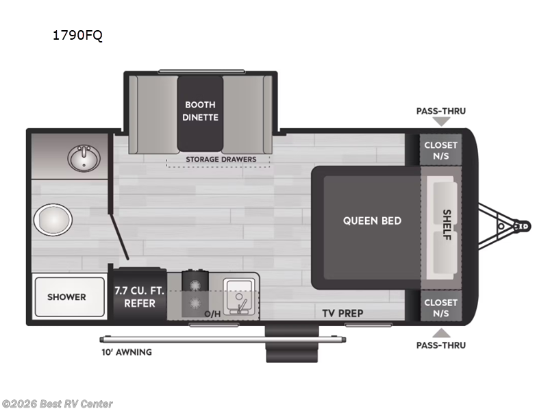 2025 Keystone Springdale Classic Mini 1790FQ - Used Travel Trailer For Sale by Best RV Center in Turlock, California features Slideout