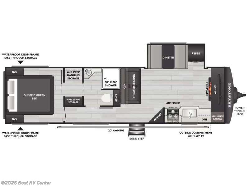 2026 Keystone Springdale MAX 29HAVEN - New Travel Trailer For Sale by Best RV Center in Turlock, California features Slideout