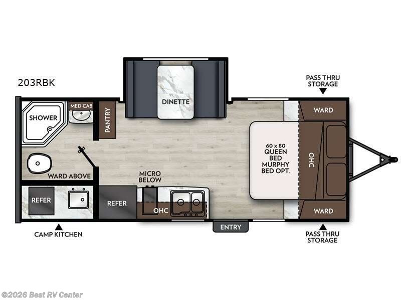2026 Coachmen Apex Nano 203RBK - New Travel Trailer For Sale by Best RV Center in Turlock, California features Slideout