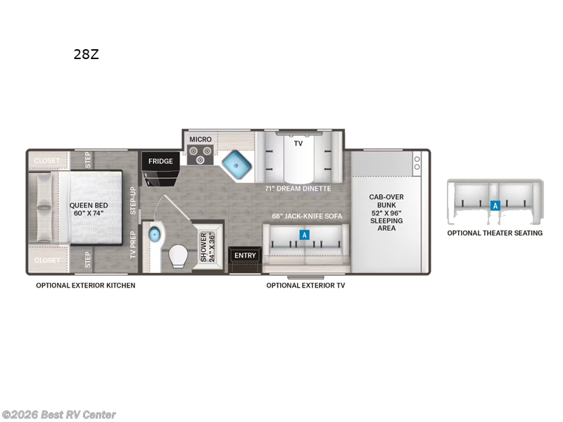 2027 Thor Motor Coach Four Winds 28Z - New Class C For Sale by Best RV Center in Turlock, California features Slideout
