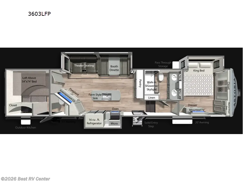 2026 Dutchmen Astoria 3603LFP - New Fifth Wheel For Sale by Best RV Center in Turlock, California features Slideout