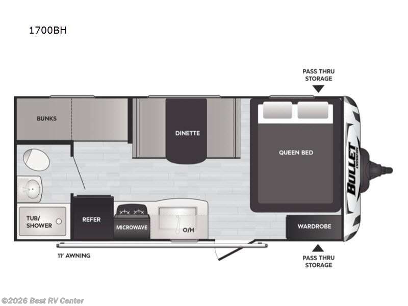 2021 Keystone Bullet Crossfire 1700BH - Used Travel Trailer For Sale by Best RV Center in Turlock, California