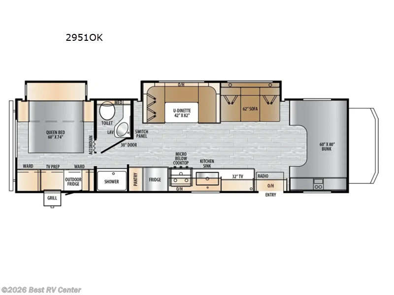 2026 East to West College Avenue 2951OK - New Class C For Sale by Best RV Center in Turlock, California features Slideout