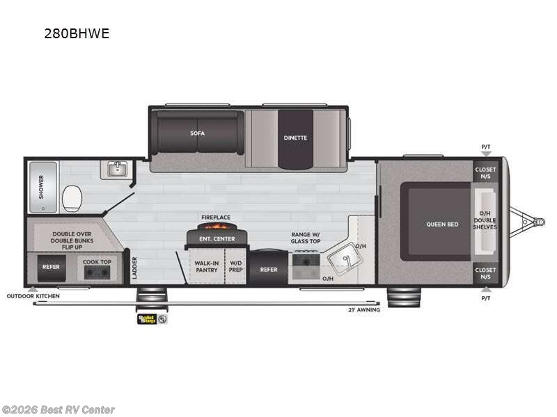 2021 Keystone Springdale 280BHWE - Used Travel Trailer For Sale by Best RV Center in Turlock, California features Slideout