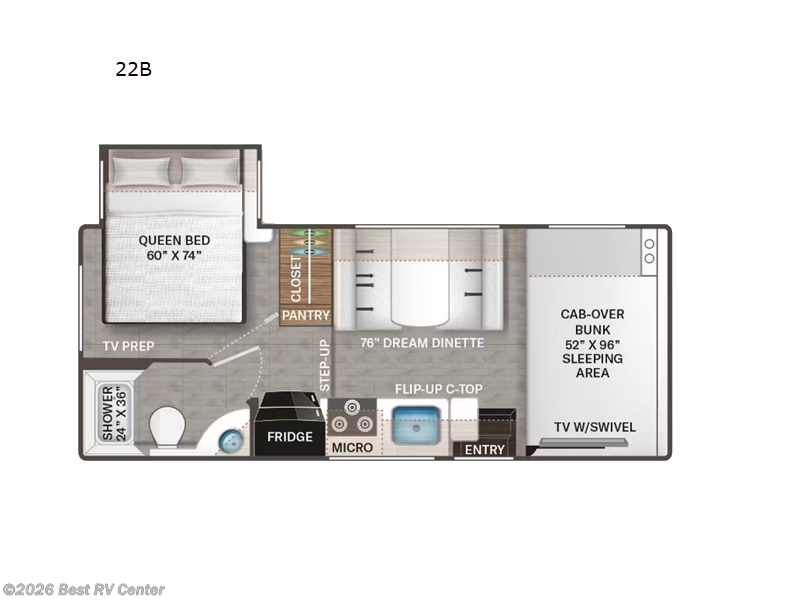 2025 Thor Motor Coach Four Winds 22B Chevy - Used Class C For Sale by Best RV Center in Turlock, California features Slideout