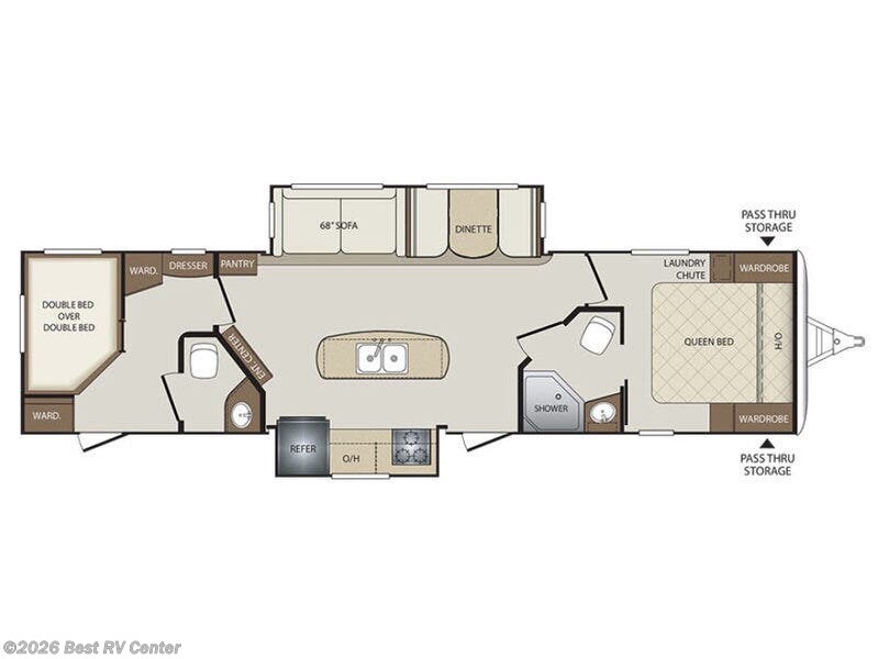 2017 Keystone Bullet 330BHS - Used Travel Trailer For Sale by Best RV Center in Turlock, California features Slideout
