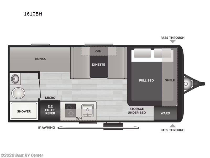 2026 Keystone Springdale Mini 1610BH - New Travel Trailer For Sale by Best RV Center in Turlock, California