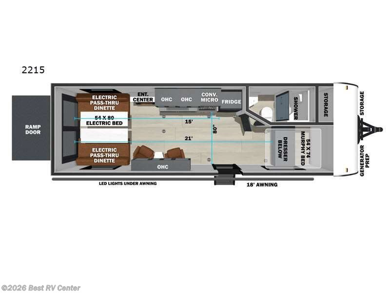 2026 Forest River Sandstorm 2215 - New Toy Hauler For Sale by Best RV Center in Turlock, California