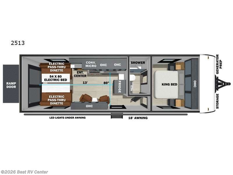 2026 Forest River Sandstorm 2513 - New Toy Hauler For Sale by Best RV Center in Turlock, California