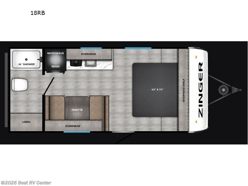 2026 CrossRoads Zinger Lite Mini 18RB - New Travel Trailer For Sale by Best RV Center in Turlock, California