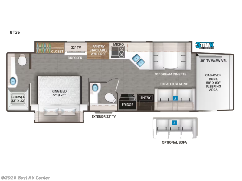 2022 Thor Motor Coach Magnitude BT36 - Used Super C For Sale by Best RV Center in Turlock, California features Slideout