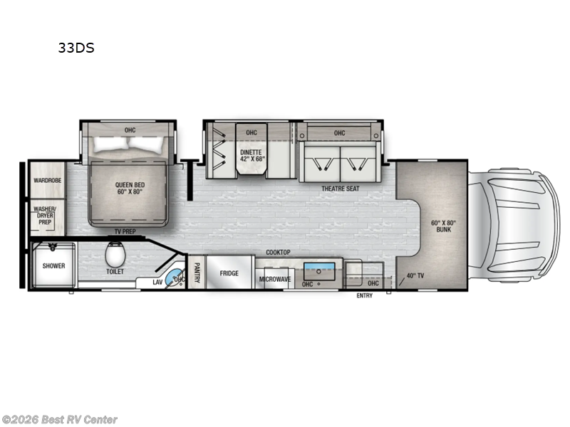 2026 East to West Bravado 33DS - New Super C For Sale by Best RV Center in Turlock, California features Slideout