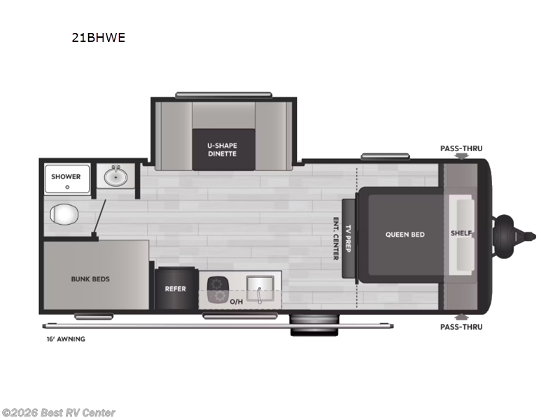 2026 Keystone Springdale Classic 21BHWE - New Travel Trailer For Sale by Best RV Center in Turlock, California features Slideout