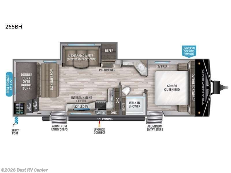 2022 Grand Design Transcend Xplor 265BH - Used Travel Trailer For Sale by Best RV Center in Turlock, California features Slideout