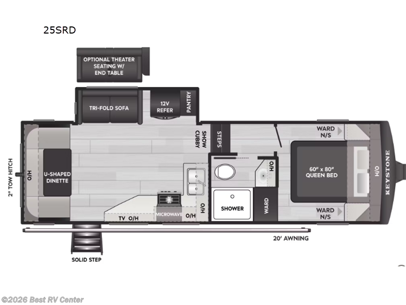 2026 Keystone Arcadia Select 25SRD - New Fifth Wheel For Sale by Best RV Center in Turlock, California features Slideout