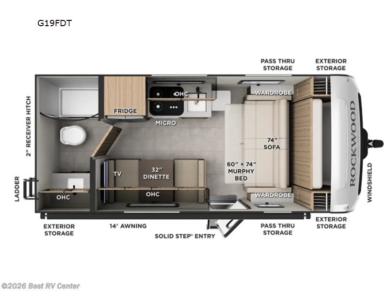 2027 Forest River Rockwood Geo Pro G19FDT - New Travel Trailer For Sale by Best RV Center in Turlock, California