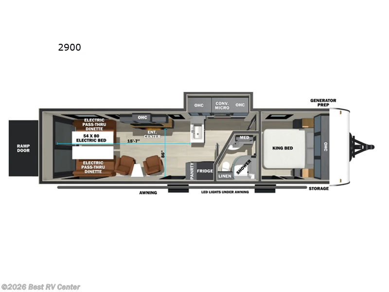 2026 Forest River Sandstorm 2900 - New Toy Hauler For Sale by Best RV Center in Turlock, California features Slideout