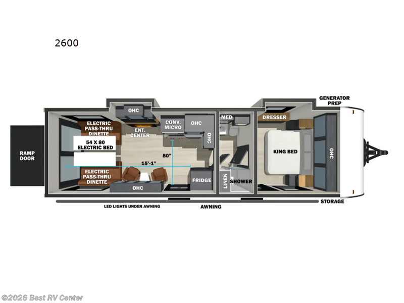 2026 Forest River Sandstorm 2600 - New Toy Hauler For Sale by Best RV Center in Turlock, California features Slideout