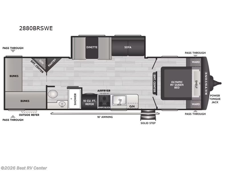 2027 Keystone Springdale 2880BRSWE - New Travel Trailer For Sale by Best RV Center in Turlock, California features Slideout