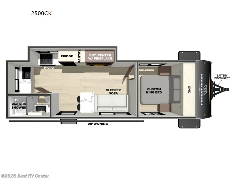 2027 Forest River Vibe 2500CK - New Travel Trailer For Sale by Best RV Center in Turlock, California features Slideout