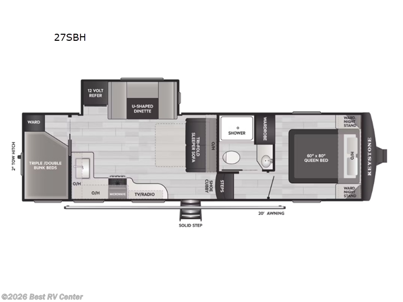 2026 Keystone Arcadia Select 27SBH - New Fifth Wheel For Sale by Best RV Center in Turlock, California features Slideout