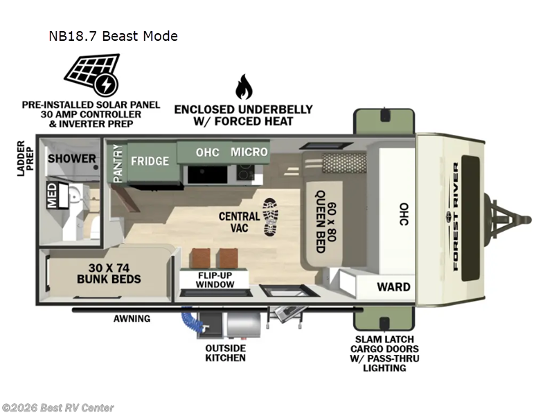 2027 Forest River No Boundaries NB18.7 Beast Mode - New Travel Trailer For Sale by Best RV Center in Turlock, California