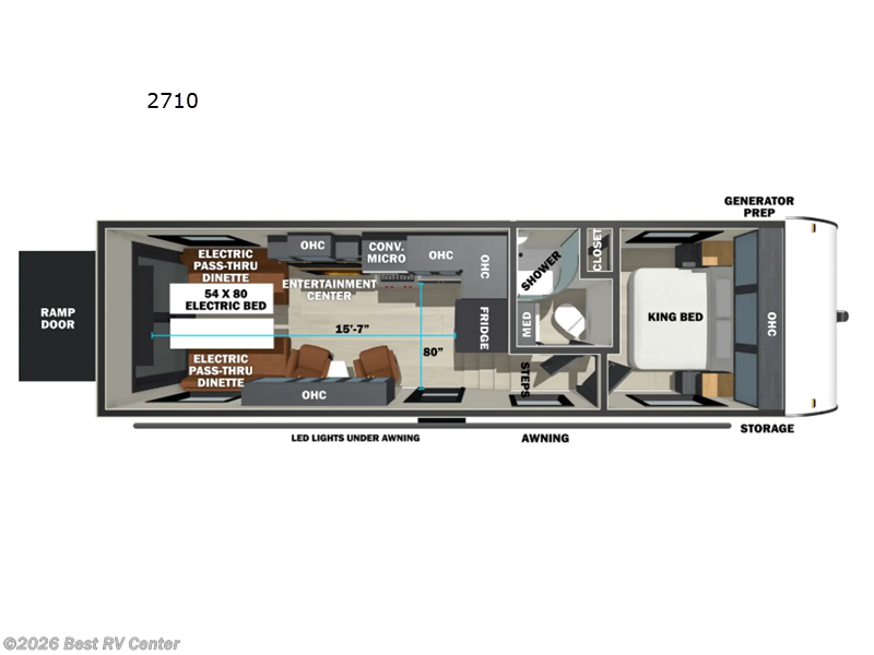 2027 Forest River Sandstorm 2710 - New Toy Hauler For Sale by Best RV Center in Turlock, California