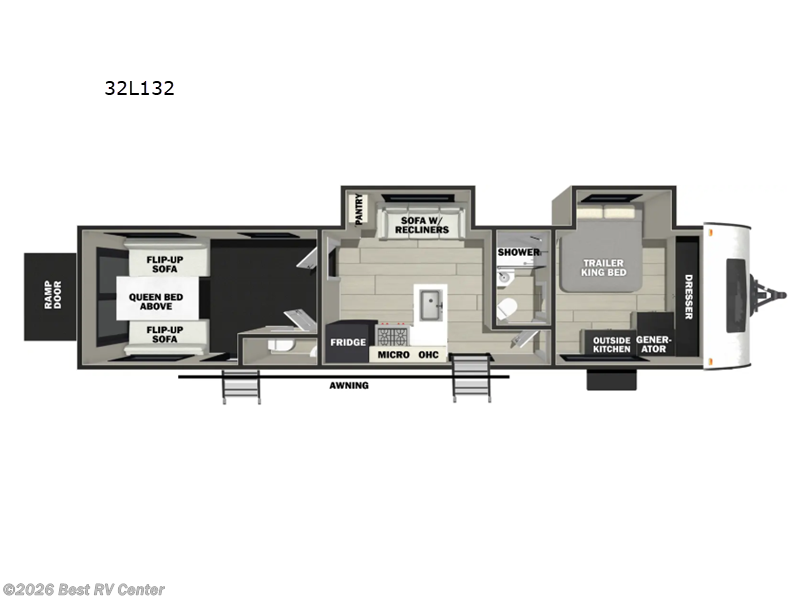 2027 Forest River Vengeance Rogue Armored 32L132 - New Toy Hauler For Sale by Best RV Center in Turlock, California features Slideout