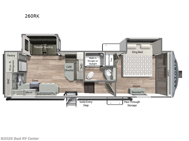 2025 Dutchmen Astoria 260RK - Used Fifth Wheel For Sale by Best RV Center in Turlock, California features Slideout