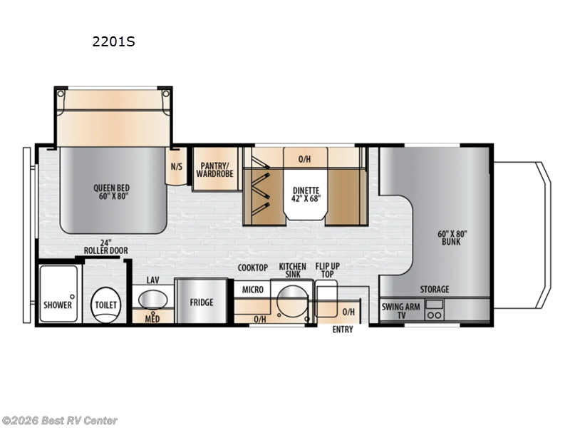 2027 East to West College Avenue 2201S - New Class C For Sale by Best RV Center in Turlock, California features Slideout