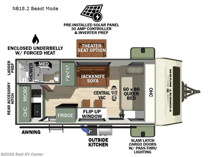 2027 Forest River No Boundaries NB18.2 Beast Mode - New Travel Trailer For Sale by Best RV Center in Turlock, California