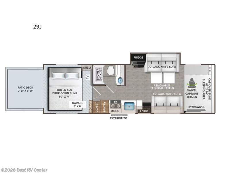 2027 Thor Motor Coach Outlaw 29J - New Toy Hauler For Sale by Best RV Center in Turlock, California features Slideout