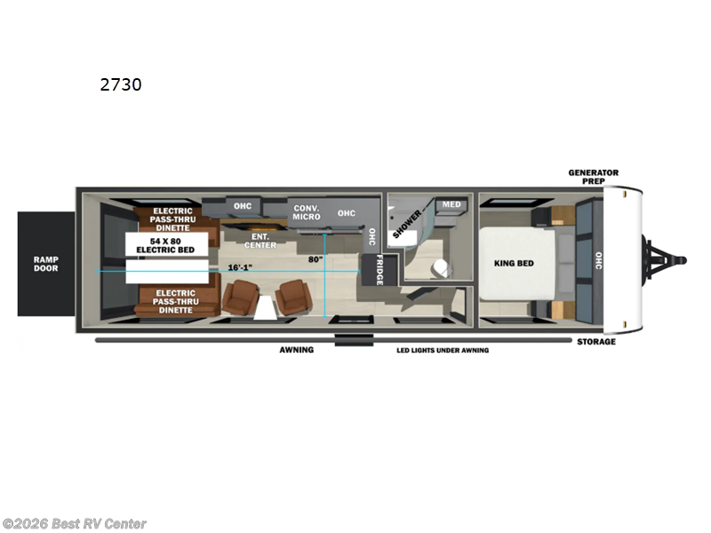 2027 Forest River Sandstorm 2730 - New Toy Hauler For Sale by Best RV Center in Turlock, California