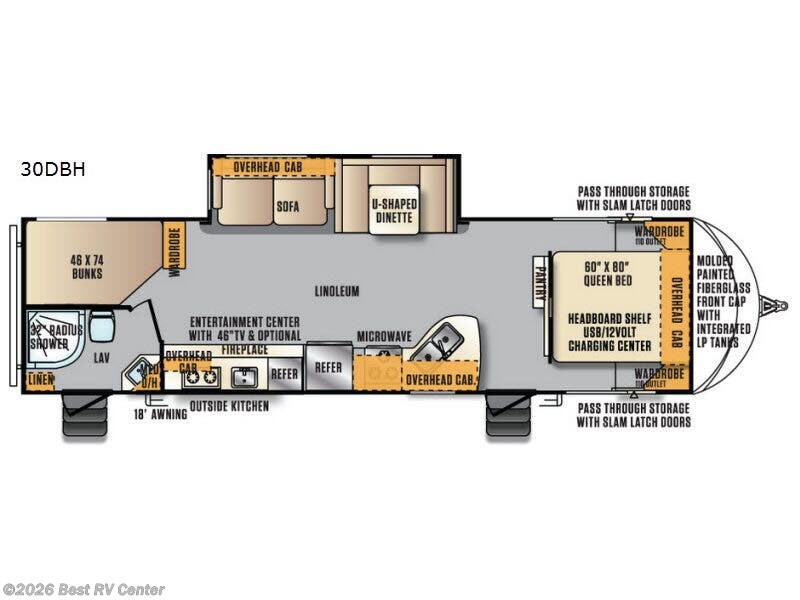 2017 Forest River Wildcat Maxx 30DBH - Used Travel Trailer For Sale by Best RV Center in Turlock, California features Slideout