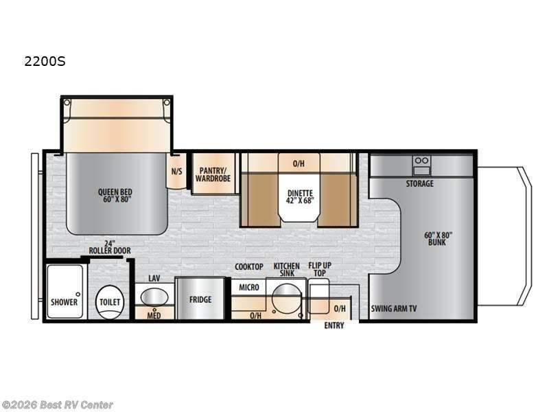 2027 East to West Entrada 2200S - New Class C For Sale by Best RV Center in Turlock, California features Slideout