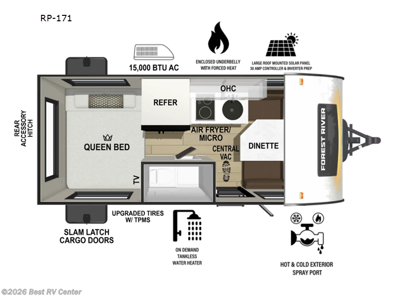 2027 Forest River R Pod RP-171 - New Travel Trailer For Sale by Best RV Center in Turlock, California
