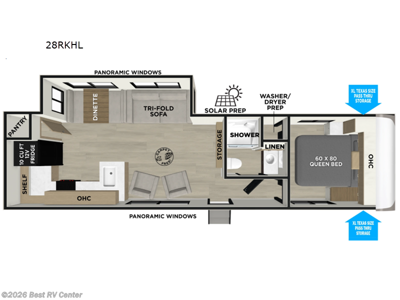 2026 Forest River Wildwood Heritage Glen Hyper-Lyte 28RKHL - New Travel Trailer For Sale by Best RV Center in Turlock, California features Slideout