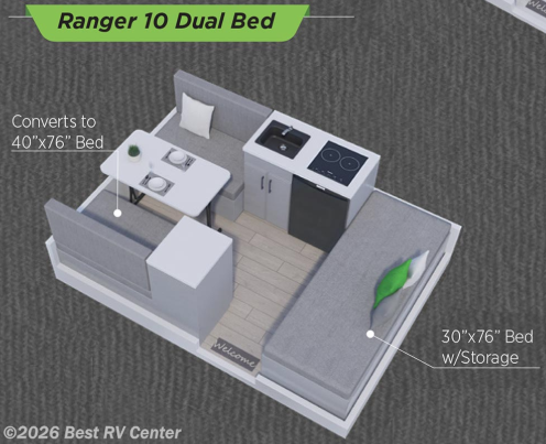 2027 Aliner Ranger 10 ALINER   DUAL BED - New Popup For Sale by Best RV Center in Turlock, California
