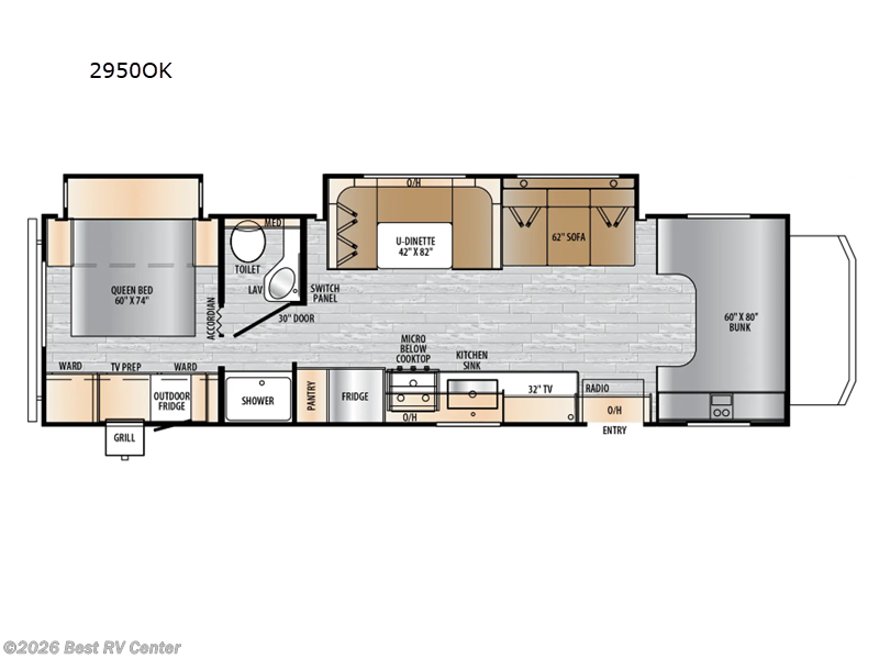 2027 East to West Entrada 2950OK - New Class C For Sale by Best RV Center in Turlock, California features Slideout