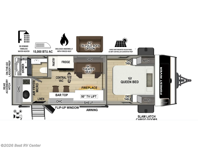 2027 Forest River R Pod RP-208 - New Travel Trailer For Sale by Best RV Center in Turlock, California