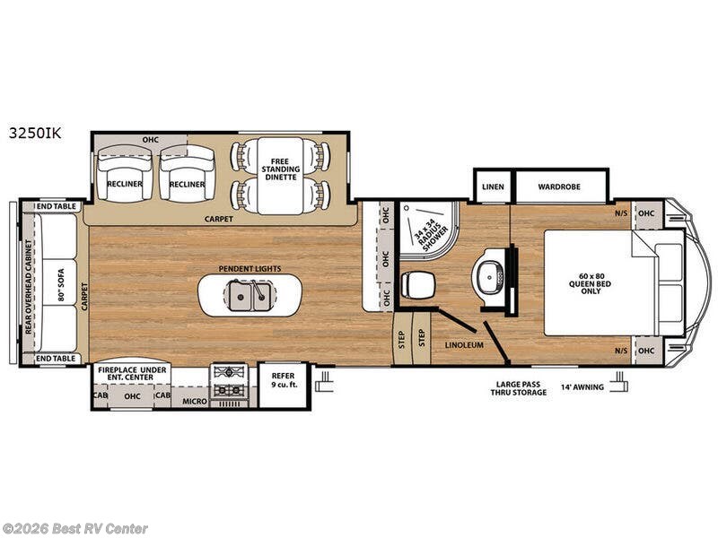 2018 Forest River Sandpiper HT 3250IK - Used Fifth Wheel For Sale by Best RV Center in Turlock, California features Slideout