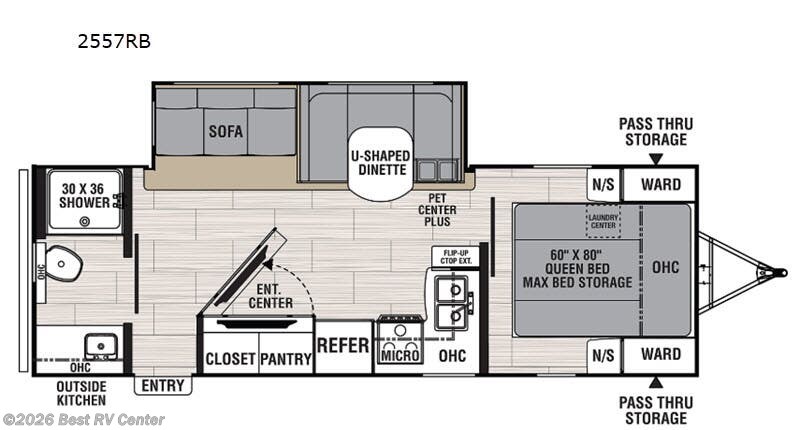 2019 Coachmen Spirit Ultra Lite 2557RB - Used Travel Trailer For Sale by Best RV Center in Turlock, California features Slideout